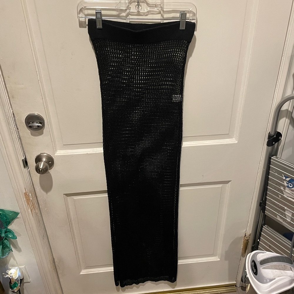 Superdown Black Mesh Swim Cover-Up - Picture 3 of 5